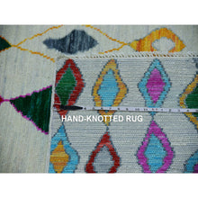 Load image into Gallery viewer, 10&#39;2&quot;x13&#39;9&quot; Daisy Ivory, Oushak Weave with Colorful Moroccan Inspired Design, Lush Pile, Hand Knotted, Pure Wool, Oriental Rug FWR479712