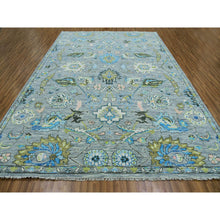 Load image into Gallery viewer, 10&#39;1&quot;x14&#39; Spanish Gray, Pure Wool, Oushak Weave and Design with Deer Figurines, Hand Knotted, Lush and Plush, Oriental Rug FWR479724