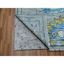 Load image into Gallery viewer, 10&#39;1&quot;x14&#39; Spanish Gray, Pure Wool, Oushak Weave and Design with Deer Figurines, Hand Knotted, Lush and Plush, Oriental Rug FWR479724