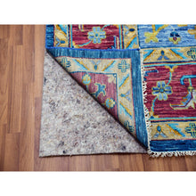 Load image into Gallery viewer, 10&#39;3&quot;x14&#39; Imperial Blue, Colorful Serapi Heriz Design, Hand Knotted, 100% Wool, Thick and Plush, Oriental Rug FWR479736