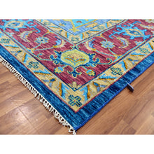 Load image into Gallery viewer, 10&#39;3&quot;x14&#39; Imperial Blue, Colorful Serapi Heriz Design, Hand Knotted, 100% Wool, Thick and Plush, Oriental Rug FWR479736