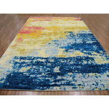 Load image into Gallery viewer, 10&#39;3&quot;x13&#39;9&quot; Chiffon Ivory, Colorful Modern Abstract Design, 100% Wool, Hand Knotted, Lush Pile, Oriental Rug FWR479754