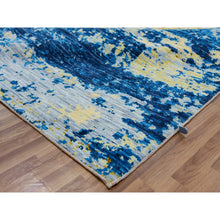 Load image into Gallery viewer, 10&#39;3&quot;x13&#39;9&quot; Chiffon Ivory, Colorful Modern Abstract Design, 100% Wool, Hand Knotted, Lush Pile, Oriental Rug FWR479754