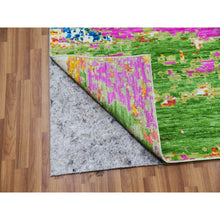 Load image into Gallery viewer, 10&#39;x14&#39;1&quot; Ivory with Multi Beach Colors, Hand Knotted, Modern Abstract Design, Pure Wool, Lush and Plush, Oriental Rug FWR479790