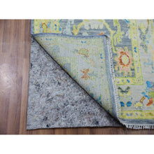 Load image into Gallery viewer, 2&#39;10&quot;x15&#39;7&quot; Flint Gray, Oushak Weave and Design with Pastel Colors, Hand Knotted, Pure Wool, Lush Pile, XL Runner, Oriental Rug FWR479820