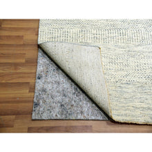 Load image into Gallery viewer, 12&#39;x15&#39; Dove White, Hand Knotted 100% Wool, Tone on Tone, Modern Grass Design, Organic Sustainable Textile, Oversized Oriental Rug FWR479838