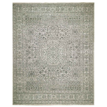 Load image into Gallery viewer, 14&#39;1&quot;x17&#39;9&quot; Chantilly Lace White, Tone on Tone Design, Hand Knotted Mamluk Dynasty Luxurious Wool, Oversized Undyed Oriental Rug FWR479892