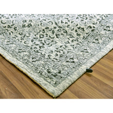 Load image into Gallery viewer, 14&#39;1&quot;x17&#39;9&quot; Chantilly Lace White, Tone on Tone Design, Hand Knotted Mamluk Dynasty Luxurious Wool, Oversized Undyed Oriental Rug FWR479892