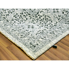 Load image into Gallery viewer, 12&#39;1&quot;x15&#39;4&quot; Heron White, Mamluk Dynasty Design, Hand Knotted Undyed 100% Wool, Tone on Tone, Oversized Oriental Rug FWR479898