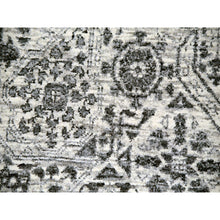 Load image into Gallery viewer, 12&#39;1&quot;x15&#39;4&quot; Heron White, Mamluk Dynasty Design, Hand Knotted Undyed 100% Wool, Tone on Tone, Oversized Oriental Rug FWR479898