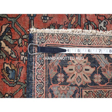 Load image into Gallery viewer, 4&#39;1&quot;x6&#39;4&quot; Brick Red, Antique Persian Fereghan Sarouk Hand Knotted Pure Wool, Even Wear, Good Condition, Oriental Rug FWR483612