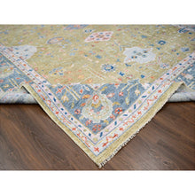 Load image into Gallery viewer, 12&#39;x14&#39;10&quot; Moss Green with Glaucous Blue, Oushak Design, Supple Collection, Plush and Lush Soft Pile, Organic Wool, Hand Knotted, Oversized Oriental Rug FWR507612