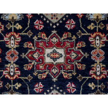 Load image into Gallery viewer, 3&#39;x5&#39; Denim Black, Karajeh Design with All Over Pattern, Vegetable Dyes, Soft Pile, Natural Wool, Hand Knotted, Oriental Rug FWR508266