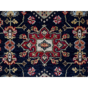 3'x5' Denim Black, Karajeh Design with All Over Pattern, Vegetable Dyes, Soft Pile, Natural Wool, Hand Knotted, Oriental Rug FWR508266