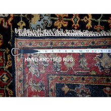 Load image into Gallery viewer, 3&#39;x5&#39; Denim Black, Karajeh Design with All Over Pattern, Vegetable Dyes, Soft Pile, Natural Wool, Hand Knotted, Oriental Rug FWR508266