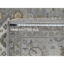 Load image into Gallery viewer, 10&#39;x13&#39;9&quot; Rainer Gray and Heron White, Karajeh All Over Geometric Design, Hand Knotted, Natural Dyes, 100% Wool, Oriental Rug FWR509082