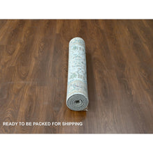 Load image into Gallery viewer, 4&#39;x5&#39;10&quot; Glacier Gray, Hand Knotted Organic Wool, Densely Woven, Broken and Erased Persian Heriz Design with Soft Color Pallet, Oriental Rug FWR509484