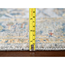 Load image into Gallery viewer, 4&#39;x5&#39;10&quot; Glacier Gray, Hand Knotted Organic Wool, Densely Woven, Broken and Erased Persian Heriz Design with Soft Color Pallet, Oriental Rug FWR509484