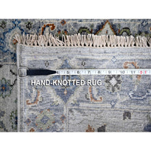 Load image into Gallery viewer, 2&#39;6&quot;x23&#39;10&quot; Dolphin Gray, Oushak Design Denser Weave, All Over Floral Motifs, All Wool, Vegetable Dyes, XL Runner Hand Knotted Oriental Rug FWR509910