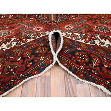 Load image into Gallery viewer, 9&#39;10&quot;x13&#39; Turkey Red, Good Condition, Rustic Feel, Worn Wool, Hand Knotted, Semi Antique Persian Heriz with Tribal Ambience, Oriental Rug FWR513414