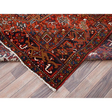 Load image into Gallery viewer, 9&#39;10&quot;x13&#39; Turkey Red, Good Condition, Rustic Feel, Worn Wool, Hand Knotted, Semi Antique Persian Heriz with Tribal Ambience, Oriental Rug FWR513414