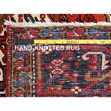 Load image into Gallery viewer, 9&#39;10&quot;x13&#39; Turkey Red, Good Condition, Rustic Feel, Worn Wool, Hand Knotted, Semi Antique Persian Heriz with Tribal Ambience, Oriental Rug FWR513414