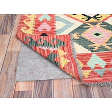 Load image into Gallery viewer, 8&#39;3&quot;x9&#39;9&quot; Cheviot White, Hand Woven Afghan Natural Dyes Kilim Geometric motifs, Flat Weave and Reversible, Vibrant Wool Oriental Colorful Rug FWR514110