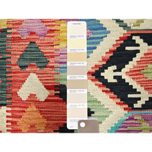 Load image into Gallery viewer, 8&#39;3&quot;x9&#39;9&quot; Cheviot White, Hand Woven Afghan Natural Dyes Kilim Geometric motifs, Flat Weave and Reversible, Vibrant Wool Oriental Colorful Rug FWR514110