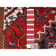 Load image into Gallery viewer, 6&#39;7&quot;x9&#39;2&quot; Spanish Red, Semi Antique Persian Heriz, Organic Wool, Sides and Ends Professionally Secured, Cleaned, Hand Knotted Soft and Full Pile, Oriental Rug FWR515514