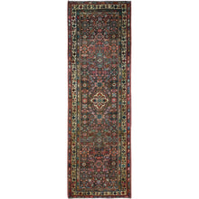 Load image into Gallery viewer, 3&#39;5&quot;x10&#39;4&quot; Monk&#39;s Broke Brown, Evenly Worn, Cropped Thin, Semi Antique Persian Hamadan Hand Knotted Distressed, Natural Wool, Cleaned, Sides and Ends Secured, Wide and Long Runner Good Condition Abrash Oriental Rug FWR515910