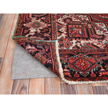 Load image into Gallery viewer, 7&#39;2&quot;x9&#39;10&quot; Burning Brush Red, Rustic Look, Sides and Ends Professionally Cleaned and Secured, Vintage and 100% Wool Good Condition Semi Antique Persian Heriz Design, Hand Knotted, Oriental Rug FWR516828