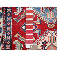 Load image into Gallery viewer, 3&#39;10&quot;x5&#39;8&quot; Show Stopper Red, All Wool, Densely Woven, Natural Dyes, Kazak Tribal Design, Hand Knotted Oriental Rug FWR517776