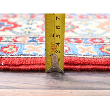 Load image into Gallery viewer, 3&#39;10&quot;x5&#39;8&quot; Show Stopper Red, All Wool, Densely Woven, Natural Dyes, Kazak Tribal Design, Hand Knotted Oriental Rug FWR517776