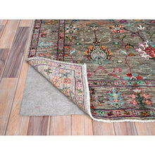 Load image into Gallery viewer, 4&#39;1&quot;x6&#39; Fallen Rock Gray, Colorful Natural Dyes, Hand Knotted Densely Woven, Sultani Pomegranate Design , Oriental Extra Soft Wool Rug FWR518148