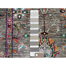 Load image into Gallery viewer, 4&#39;1&quot;x6&#39; Fallen Rock Gray, Colorful Natural Dyes, Hand Knotted Densely Woven, Sultani Pomegranate Design , Oriental Extra Soft Wool Rug FWR518148