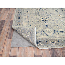 Load image into Gallery viewer, 4&#39;x5&#39;9&quot; Papyrus White, Vegetable Dyes, 100% Wool, Densely Woven Afghan Serapi Heriz Design, Hand Knotted, Oriental Rug FWR518310