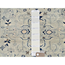 Load image into Gallery viewer, 4&#39;x5&#39;9&quot; Papyrus White, Vegetable Dyes, 100% Wool, Densely Woven Afghan Serapi Heriz Design, Hand Knotted, Oriental Rug FWR518310