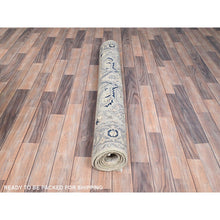 Load image into Gallery viewer, 4&#39;x5&#39;9&quot; Papyrus White, Vegetable Dyes, 100% Wool, Densely Woven Afghan Serapi Heriz Design, Hand Knotted, Oriental Rug FWR518310