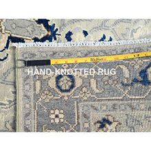 Load image into Gallery viewer, 4&#39;x5&#39;9&quot; Papyrus White, Vegetable Dyes, 100% Wool, Densely Woven Afghan Serapi Heriz Design, Hand Knotted, Oriental Rug FWR518310