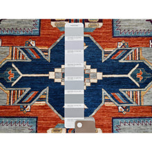 Load image into Gallery viewer, 12&#39;x12&#39; Jubilee Gray, Armenian Inspired Caucasian Design and Small Birds Figurines, Dense Weave and Vegetable Dyes, Extra Soft Wool, Hand Knotted, Round 200 KPSI Oriental Rug FWR518520