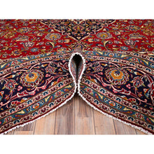 Load image into Gallery viewer, 9&#39;8&quot;x12&#39;10&quot; Pepper Red,Old Persian Kashan With Central Medallion, Hand Knotted Extra Soft Wool, Sides and Ends Professionally Cleaned, Mint Condition, Full Pile and Soft, Oriental Rug FWR518562