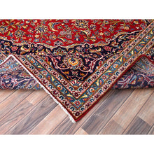 Load image into Gallery viewer, 9&#39;8&quot;x12&#39;10&quot; Pepper Red,Old Persian Kashan With Central Medallion, Hand Knotted Extra Soft Wool, Sides and Ends Professionally Cleaned, Mint Condition, Full Pile and Soft, Oriental Rug FWR518562