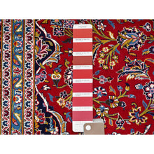 Load image into Gallery viewer, 9&#39;8&quot;x12&#39;10&quot; Pepper Red,Old Persian Kashan With Central Medallion, Hand Knotted Extra Soft Wool, Sides and Ends Professionally Cleaned, Mint Condition, Full Pile and Soft, Oriental Rug FWR518562