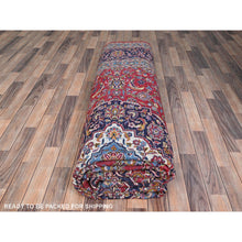 Load image into Gallery viewer, 9&#39;8&quot;x12&#39;10&quot; Pepper Red,Old Persian Kashan With Central Medallion, Hand Knotted Extra Soft Wool, Sides and Ends Professionally Cleaned, Mint Condition, Full Pile and Soft, Oriental Rug FWR518562