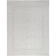 Load image into Gallery viewer, 10&#39;x13&#39;10&quot; Jazz White, Hand Knotted, Natural Dyes, Luxurious Wool, White Wash Peshawar, Khotan Inspired Pomegranate Design, Oriental Rug FWR519090