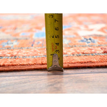 Load image into Gallery viewer, 8&#39;10&quot;x11&#39;10&quot; Sun Orange, Hand Knotted, Vegetable Dyes, Natural Wool, Denser Weave, Afghan Super Kazak with Geometric Elements, Oriental Rug FWR519234