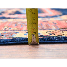 Load image into Gallery viewer, 4&#39;1&quot;x6&#39;2&quot; Broncos Blue, Denser Weave, Heriz Vegetable Dyes Design, Hand Knotted, Extra Soft Wool, Oriental Rug FWR519534