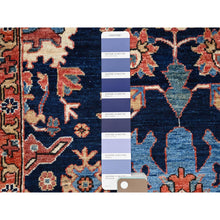 Load image into Gallery viewer, 2&#39;9&quot;x10&#39;2&quot; College Navy Blue, All Over Antiqued Bijar Design, All Natural Wool, Denser Weave, Natural Dyes Hand Knotted Oriental Runner Rug FWR519540