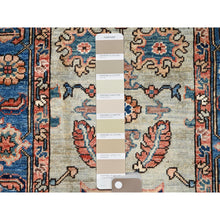 Load image into Gallery viewer, 2&#39;7&quot;x12&#39;3&quot; Lily Green, Ghazni Wool, Densely Woven, Vegetable Dyes, Hand Knotted, Heriz Design Aryana Oriental Runner Rug FWR519546