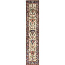 Load image into Gallery viewer, 2&#39;10&quot;x13&#39;9&quot; Spray Green, Aryana Collection With Floral Border, Heriz All Over Design, Hand Knotted, Pure Wool, Densely Woven, Runner Oriental Rug FWR519564